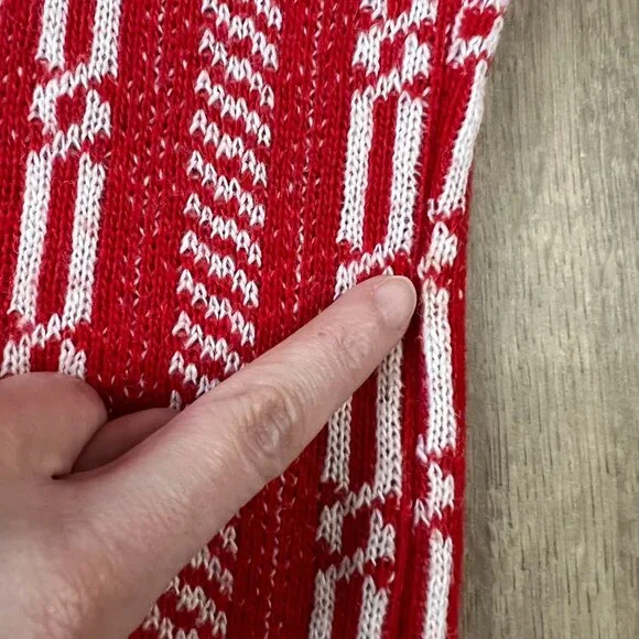 Vintage Leonardo Strassi 60s 70s Red Sweater Vest Sz L